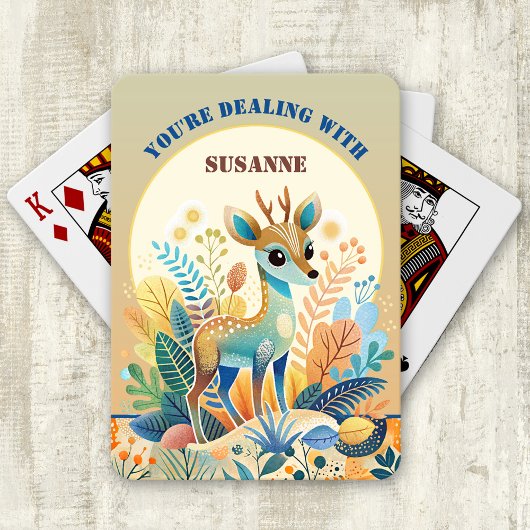 Leuke Kinder Cartoon Herten Speelkaarten