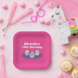 Leuke kinder cupcakes verjaardagsfeestje op maat r papieren bordje