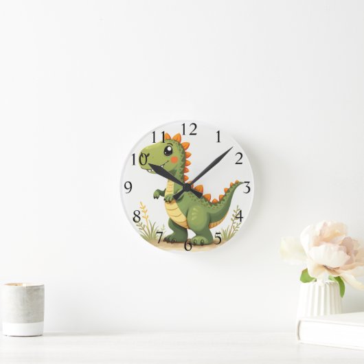 Leuke kinder dinosaurus wandklok (Huis)