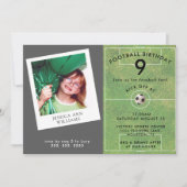 Leuke Kinder Football, Foto QR Code Verjaardagsfee Kaart (Voorkant)