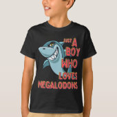 Leuke Kinder haai gewoon een jongen die van blauwe T-shirt (Voorkant)