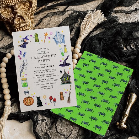 Leuke Kinder Halloween Feestje Kaart
