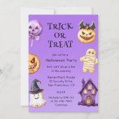 Leuke Kinder Halloween-feestuitnodiging Kaart (Voorkant)