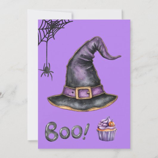 Leuke Kinder Halloween-feestuitnodiging Kaart (Achterkant)