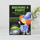 Leuke Kinder Halloween Kostuum Feest Uitnodiging (Staand voorkant)