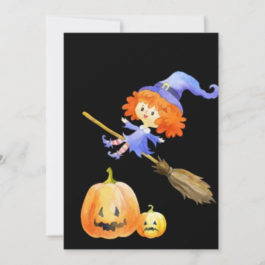 Leuke Kinder Halloween Kostuum Feest Uitnodiging (Achterkant)