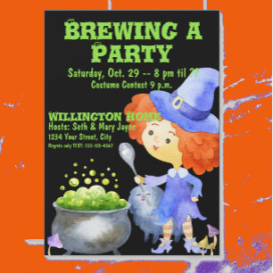 Leuke Kinder Halloween Kostuum Feest Uitnodiging