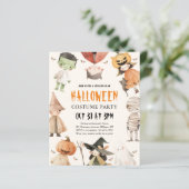 Leuke Kinder Halloween Kostuum Feest Uitnodiging (Staand voorkant)