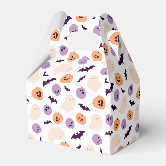 Leuke Kinder Halloween Patroon Bedankdoosjes (Achterkant)