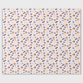 Leuke Kinder Halloween Patroon Cadeaupapier (Vlak)