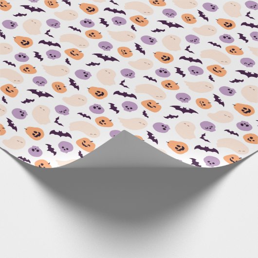 Leuke Kinder Halloween Patroon Cadeaupapier (Hoek)