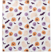 Leuke Kinder Halloween Patroon Douchegordijn (Voorkant)