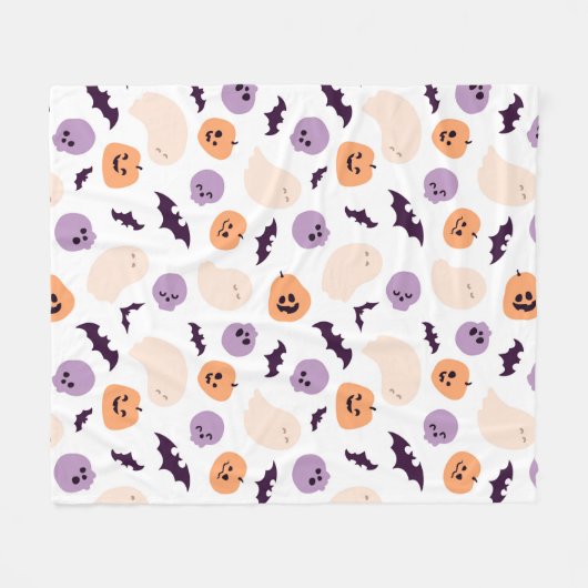 Leuke Kinder Halloween Patroon Fleece Deken (Voorkant (Horizontaal))