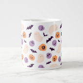 Leuke Kinder Halloween Patroon Grote Koffiekop (Voorkant)