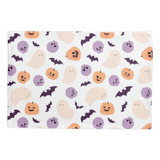 Leuke Kinder Halloween Patroon Kussensloop (Achterkant)