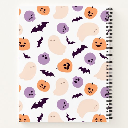 Leuke Kinder Halloween Patroon Notitieboek (Achterkant)