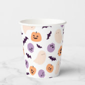 Leuke Kinder Halloween Patroon Papieren Bekers (Achterkant)