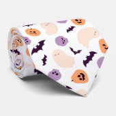 Leuke Kinder Halloween Patroon Stropdas (Opgerold)