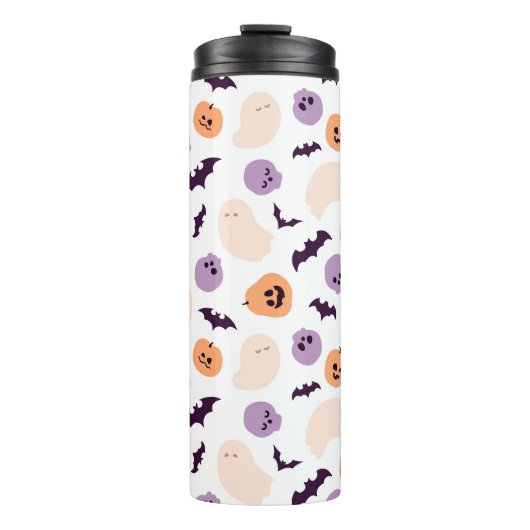 Leuke Kinder Halloween Patroon Thermosbeker (Voorkant)