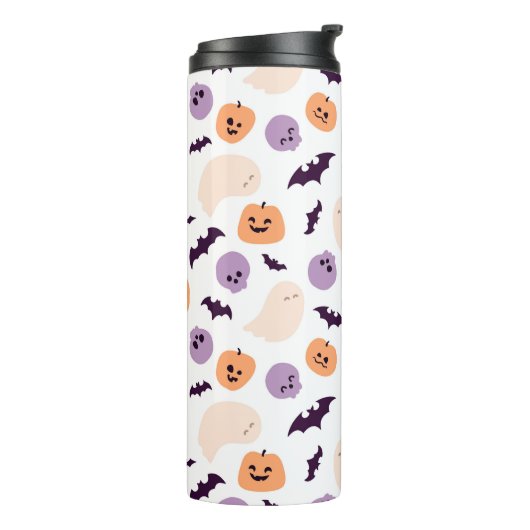 Leuke Kinder Halloween Patroon Thermosbeker (Gedraaid links)