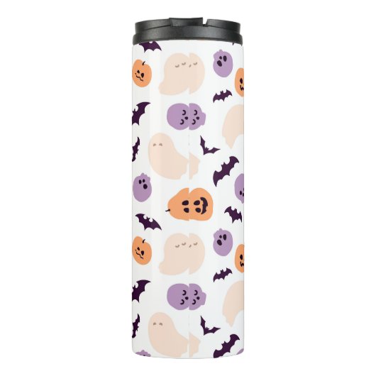 Leuke Kinder Halloween Patroon Thermosbeker (Achterkant)