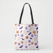 Leuke Kinder Halloween Patroon Tote Bag (Voorkant)