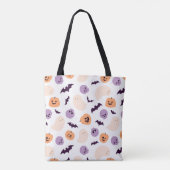 Leuke Kinder Halloween Patroon Tote Bag (Achterkant)