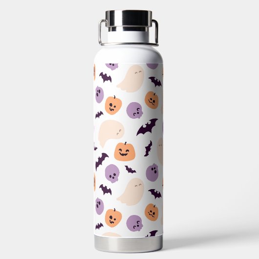 Leuke Kinder Halloween Patroon Waterfles (Achterkant)