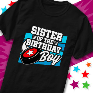 Leuke Kinder Hockey Party Zuster van de Verjaardag T-shirt