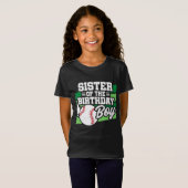 Leuke Kinder honkbalpartij zuster van de verjaarda T-shirt (Voorkant volledig)