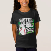 Leuke Kinder honkbalpartij zuster van de verjaarda T-shirt (Voorkant)