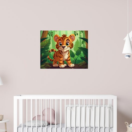 Leuke kinder kinderkamer tijger oerwoud liefhebber poster (Kinderkamer 2)