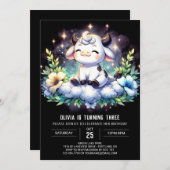 Leuke Kinder Koe verjaardag Kaart (Voorkant / Achterkant)