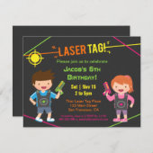 Leuke Kinder Laser Label verjaardagsfeestje uitnod Kaart (Voorkant / Achterkant)