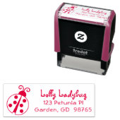 Leuke Kinder lieveheersbeestje retour adres stempe Zelfinktende Stempel (In situ)