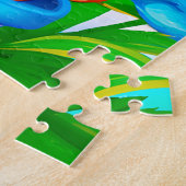 Leuke kinder meisjes kattenliefhebbers Voeg naam t Legpuzzel (Zijkant)