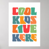 Leuke kinder mensen wonen hier poster (Voorkant)