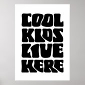 Leuke kinder mensen wonen hier poster (Voorkant)