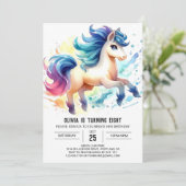 Leuke Kinder paardenverjaardag Kaart (Staand voorkant)