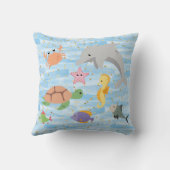 Leuke kinder schattige zee dieren dolfijn schildpa kussen (Achterkant)