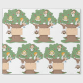 Leuke Kinder spelen in Apple Tree Cadeaupapier (Vlak)