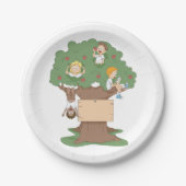 Leuke Kinder spelen in Apple Tree Papieren Bordje (Voorkant)