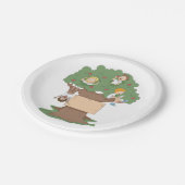 Leuke Kinder spelen in Apple Tree Papieren Bordje (Gekanteld)