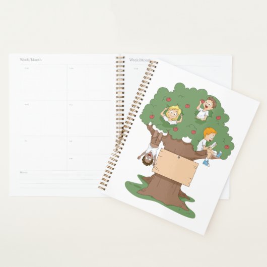 Leuke Kinder spelen in Apple Tree Planner (Display)
