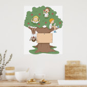 Leuke Kinder spelen in Apple Tree Poster (Keuken)