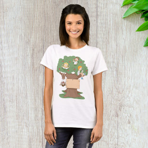 Leuke Kinder spelen in Apple Tree T-shirt