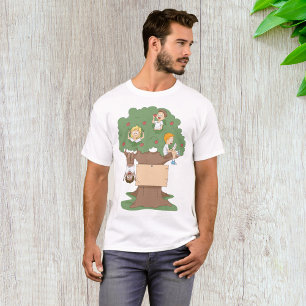 Leuke Kinder spelen in Apple Tree T-shirt