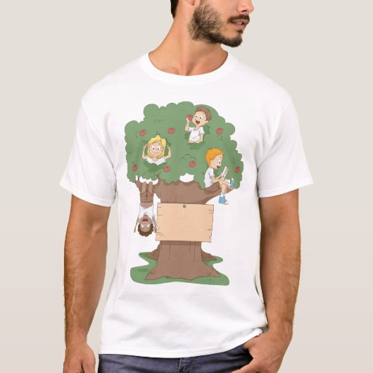 Leuke Kinder spelen in Apple Tree T-shirt (Voorkant)
