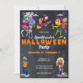 Leuke Kinder Spooky Halloween Kostuum Verjaardag Kaart (Voorkant)