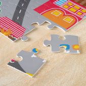Leuke kinder stadsplattegrond legpuzzel (Zijkant)